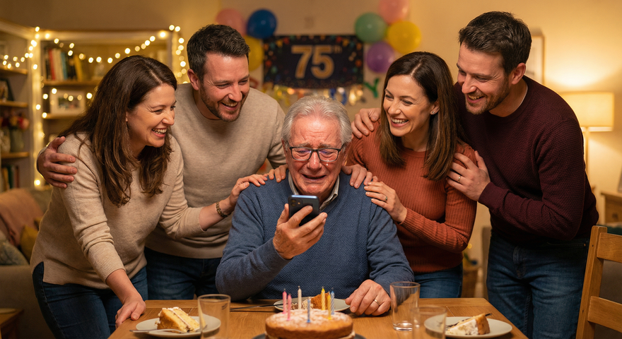 A warm, intimate moment — the kind of feeling a biography song captures